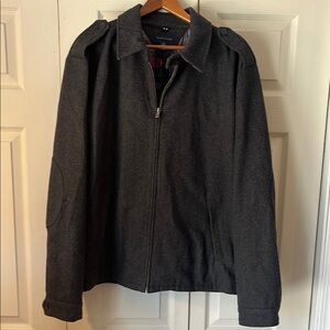 Tommy Hilfiger Gray Military Field Coat with Relaxed Fit